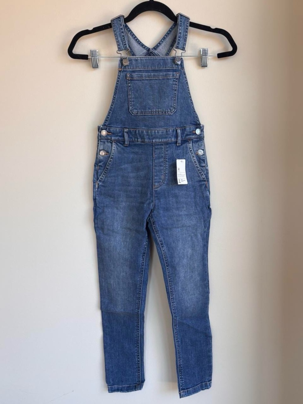 Denim Overalls with Front Pocket - Blue